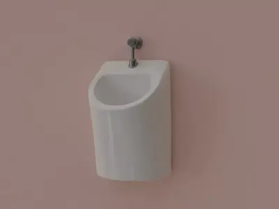 Urinal on wall Free 3D model