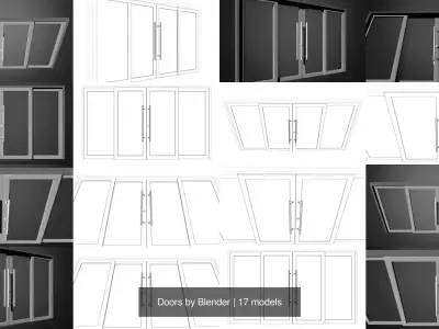 Doors by Blender 3D Model Pack