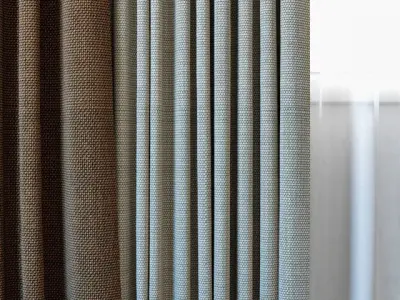 Curtains 92 Curtains with Tulle ROHI Topia 3D model