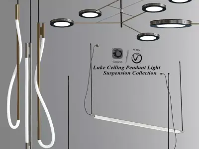 Luke Ceiling Pendant Suspension Collection 3D model