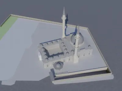 The mosque Low-poly 3D model