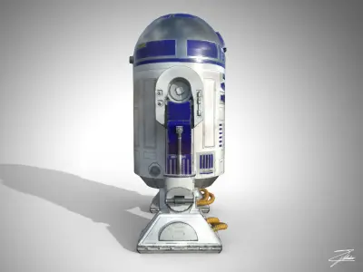 R2D2 VR ready Low-poly 3D model