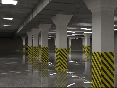 3D model Parking space 3D model