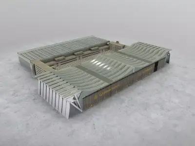 EDDF Lufthansa Hangar Low-poly 3D model