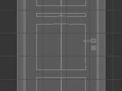 Modern door 3d model Free low-poly 3D model