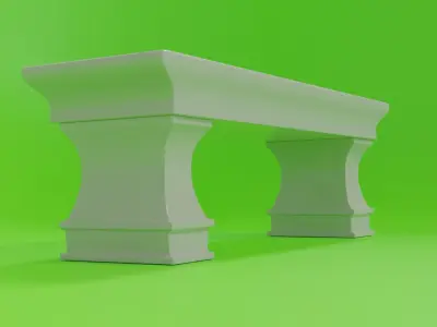 Bench for garden street benches 3D model