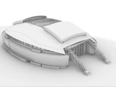 Cowboys Stadium  Texas Low-poly 3D model