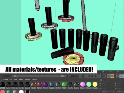 Shot glasses Party alcohol cocktails drink set collection  3D model