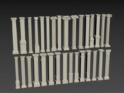  European-style Roman column 3D model