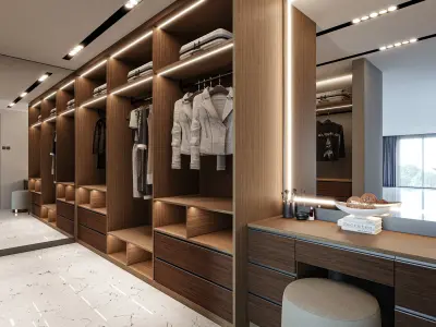 Wardobe Walk in Closet Blender - Fbx - Obj Free low-poly 3D model