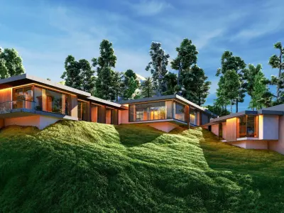 Modern House On The Hill 3D model