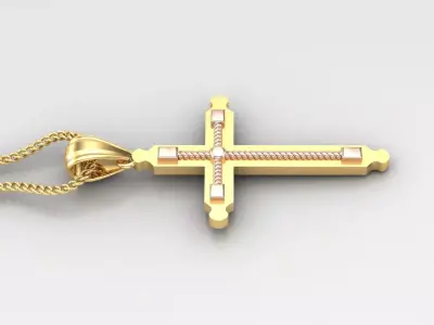 Cross Light Gold 4CP066 3DM STL 3D print model