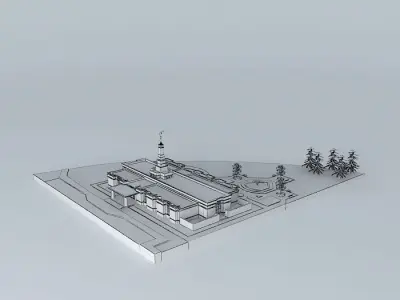 LDS. Temple  Regina Saskatchewan, Canada. Templo Mormon. 65th... Free 3D model