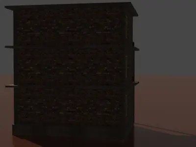 city house low poly  Low-poly 3D model