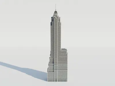 NYC 70 Pine Street Building Low-poly 3D model