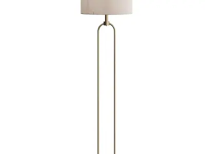 Metal Paper Clip Floor Lamp Gold - CosmoLiving by Cosmopolitan 3D model