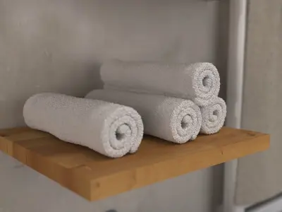 Bathroom towels Free 3D model