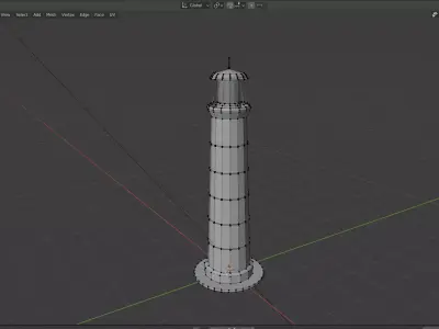 Lowpoly Animated Lighthouse Modell Free low-poly 3D model