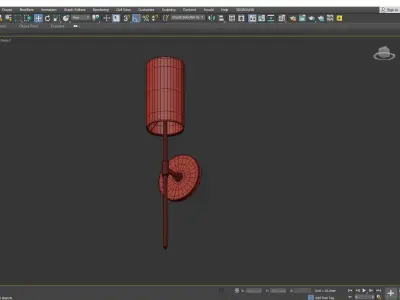 Olivia Linen Wall Sconce Low-poly 3D model