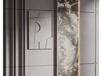 Wall panel 14 3D model purchase