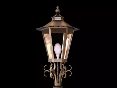 street old lamp 3d model 3D model