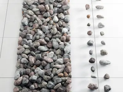 Pebble color collection 3D model