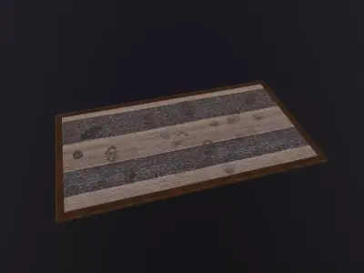Front Door Floor Mat 3D Model Low-poly 3D model