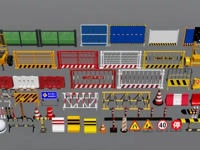 Traffic facilities 3D model
