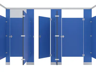 Toilet Stall-002 3D model