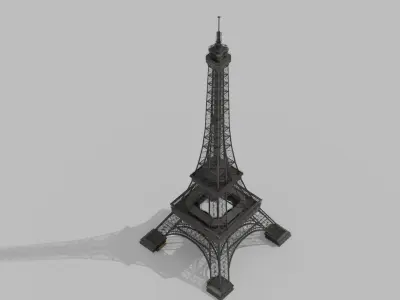 The Eiffel Tower Low-poly 3D model