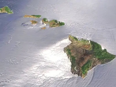 Hawaiian Islands 3D model