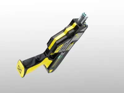 Sci-Fi Pistol Low-poly 3D model