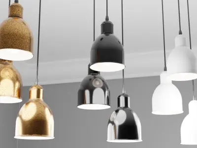 Pendant cluster light P696 3D model