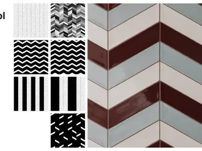 Chevron Tile in Stacked Layout Texture
