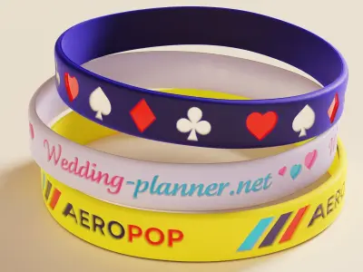 Silicone Wristband Low-poly 3D model
