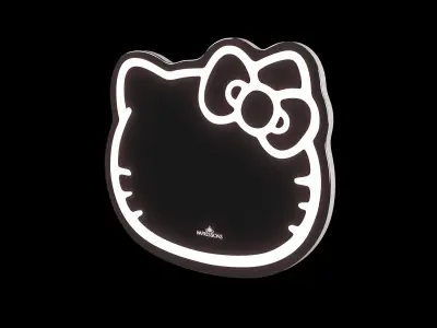 Hello Kitty LED wall mirror 3D model