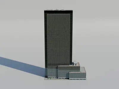 NYC One Penn Plaza - PENN 1 Low-poly 3D model