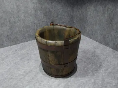 Old Well Low Poly model modular Low-poly 3D model