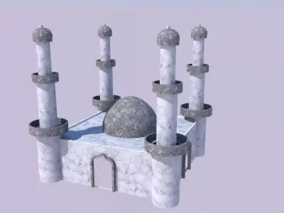 Mongol Architectural Design of Tomb  Free 3D model