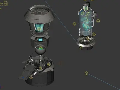 Machinery - Floor Light 02 3D model