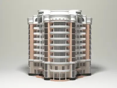 10 Storey Apartment Building 3D model 3D model