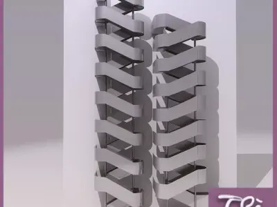 EMERGENCY STAIRS GROUP B 3D model