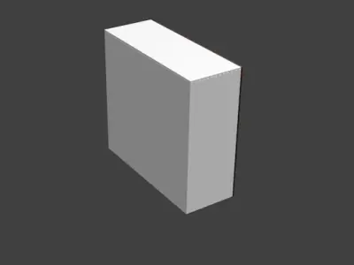 2-tier 2-door wall cabinet made of brown wood material 3D model