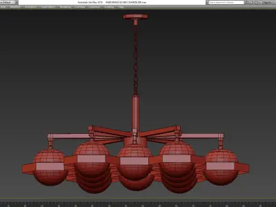 ANKE BRASS GLOBE CHANDELIER Low-poly 3D model