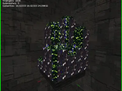 3D  Sci-fi Buildings Low-poly 3D model