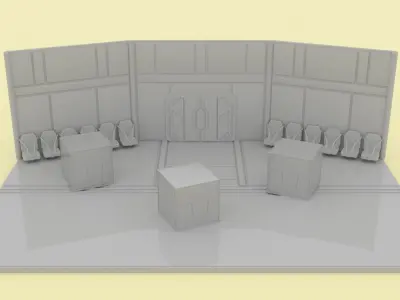 Among us Game Background Stage 3D model