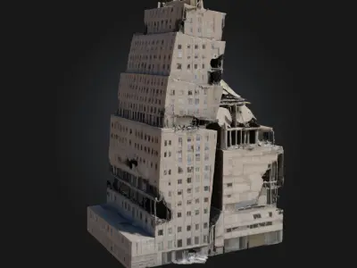 Crumbled Towers  Echoes of a Forgotten Fortress 3D model