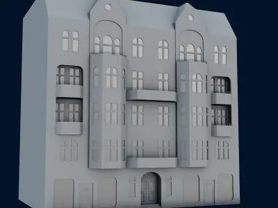 10 Building Basemesh Low-poly 3D model