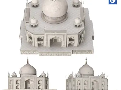 Taj Mahal Low-poly 3D model