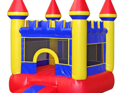 Bouncy castle trampoline 3D model